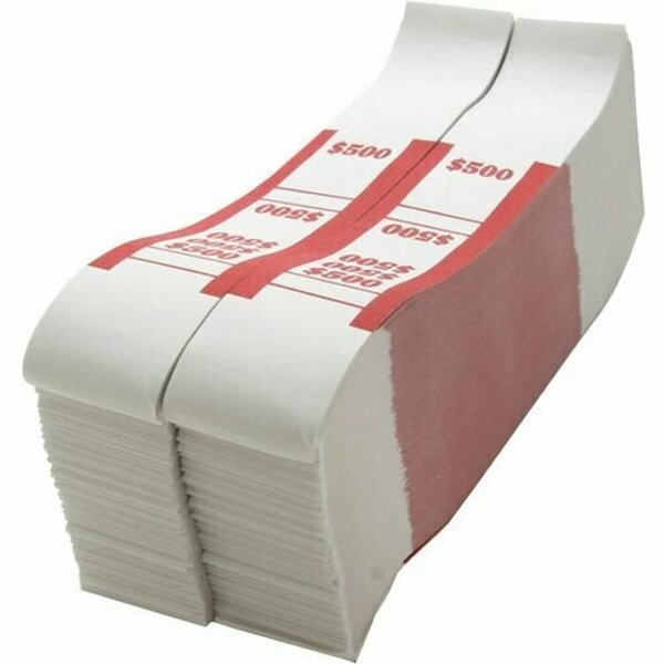 Sparco Products BILL STRAP, 500, WHITE/RED, 1000PK SPRBS500WK